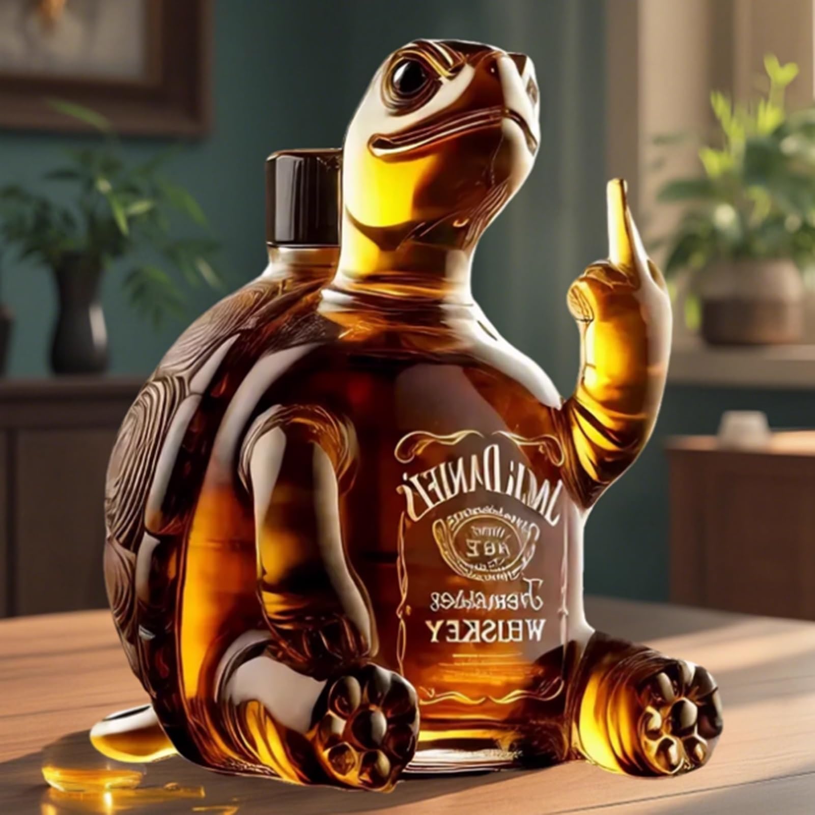 Amazon.co.jp: アートスタチュー、Diaosi Turtle Whiskey Decanter 手